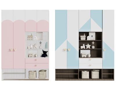 现代儿童收纳装饰柜 衣柜