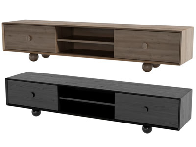 现代实木电视柜