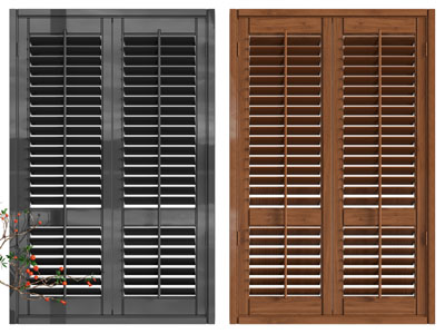 北欧中古风木质百叶窗 百叶帘 窗户3d模型 北欧中古风木质百叶窗 百叶帘 窗户