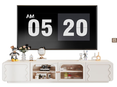 法式奶油风电视柜 电视