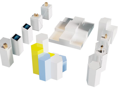 现代展台 摆台 展柜 中岛柜