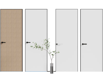 现代木门 平开门 房门3d模型 现代木门 平开门 房门