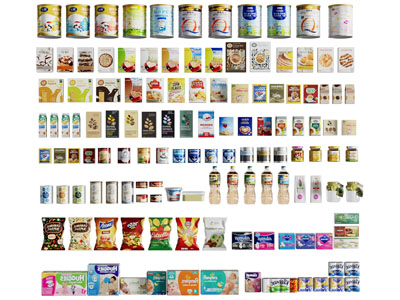 现代袋装薯片 盒装零食摆件组合