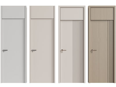 现代木门 平开门 房门3d模型 现代木门 平开门 房门