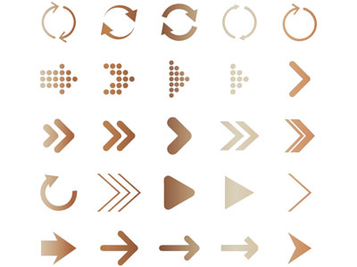 现代箭头LOGO 标识 指示牌