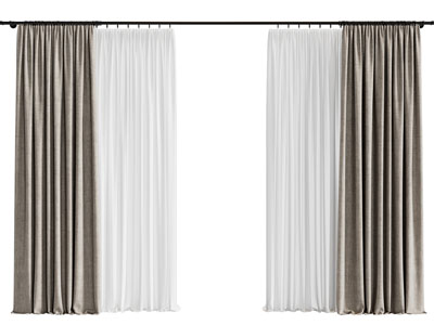 现代布艺窗帘窗纱
