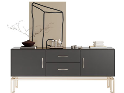 新中式电视柜 摆件组合