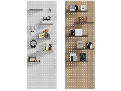 现代洞洞眼墙面收纳架