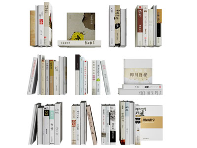 现代书籍 书本 摆件组合