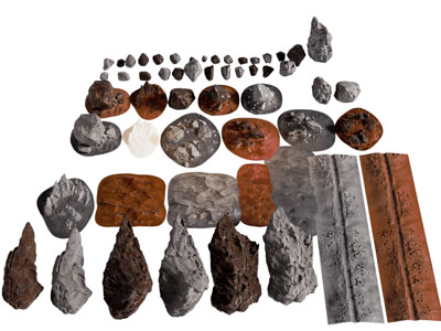 现代石头 水泥 铁陨石 铜陨石 火星 月球地貌