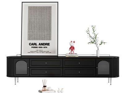 法式电视柜 装饰挂画