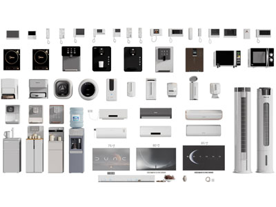 现代柱形空调 壁挂式空调 饮水机 迷你洗衣机家用电器3d模型 现代柱形空调 壁挂式空调 饮水机 迷你洗衣机家用电器