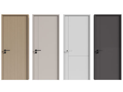 现代木门 平开门 房门3d模型 现代木门 平开门 房门