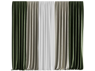 现代布艺窗帘窗纱