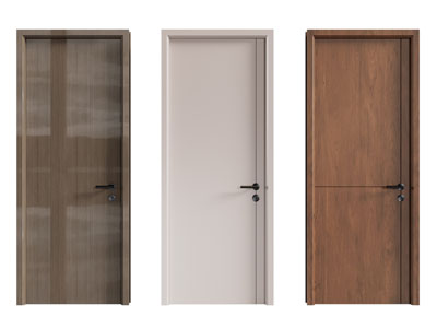 现代木门 平开门 房门3d模型 现代木门 平开门 房门