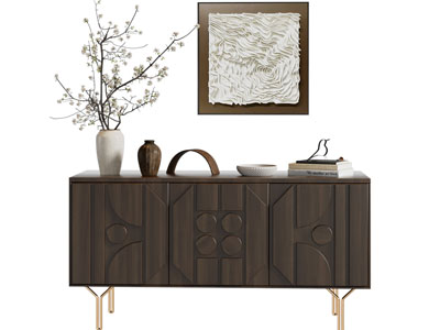 现代中古风玄关柜 边柜