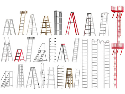 现代可折叠梯子 云梯 扶梯脚手架