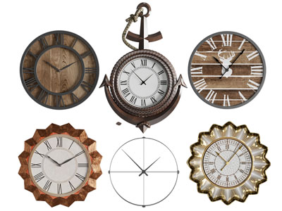 美式钟表墙饰挂件