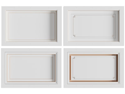 新中式天花吊顶3d模型 新中式天花吊顶