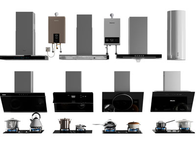 现代抽油烟机 燃气灶 厨房电器