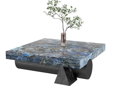 现代方形大理石茶几3d模型 现代方形大理石茶几
