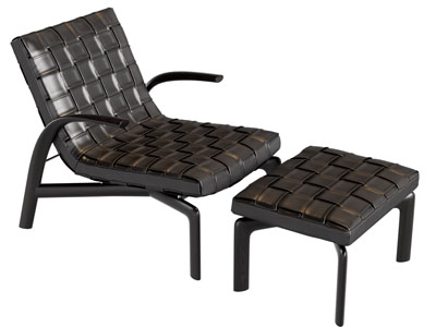 现代编织休闲椅子 脚踏