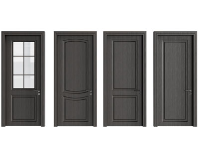 法式木门 平开门 玻璃门 房门3d模型 法式木门 平开门 玻璃门 房门