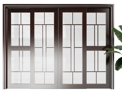 现代玻璃推拉门3d模型 现代玻璃推拉门