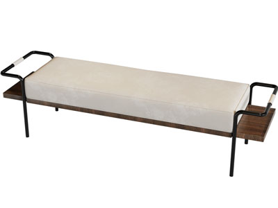 新中式长方形沙发凳子