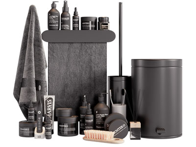 法式洗漱用品 垃圾桶 毛巾 卫浴小件