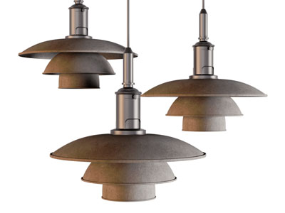 现代金属三层灯罩吊灯