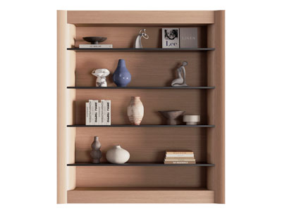 侘寂风木质装饰柜 装饰架