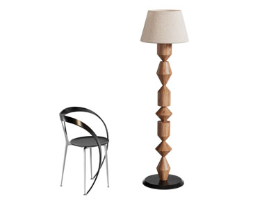 现代休闲椅子 落地灯