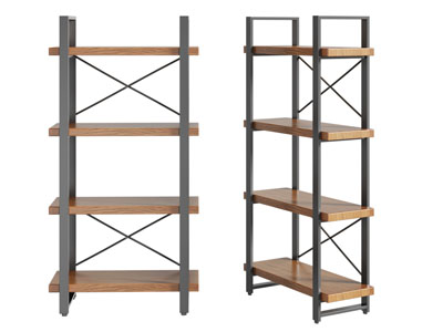 工业风loft开放式置物收纳装饰架