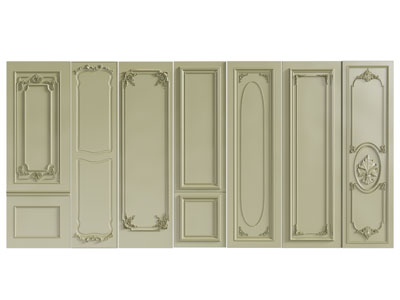 法式石膏线护墙板3d模型 法式石膏线护墙板