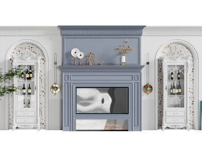 欧式壁炉火炉 装饰柜 背景墙
