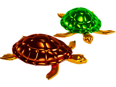 现代金属海龟雕塑雕刻摆件组合