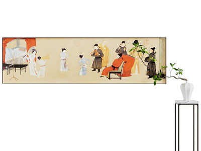 新中式装饰挂画3d模型 新中式装饰挂画