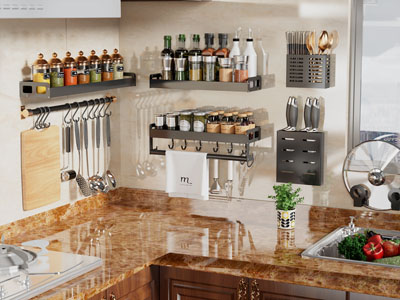 现代调料瓶 刀具 筷笼 砧板厨具置物收纳架