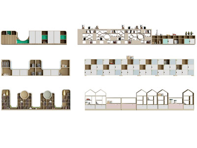 现代儿童造型装饰书柜