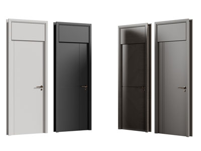 现代木门 平开门 房门3d模型 现代木门 平开门 房门