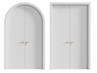 现代拱形双开门 大门 木门 房门3d模型 现代拱形双开门 大门 木门 房门