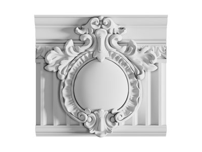 欧式雕花装饰构件3d模型 欧式雕花装饰构件