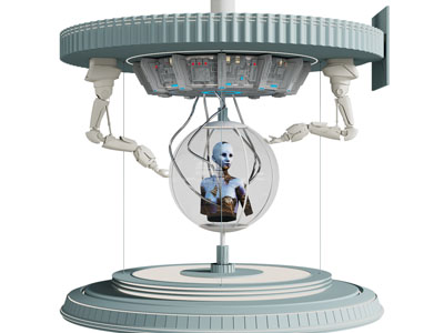 现代机器人 科技艺术装置 美陈3d模型 现代机器人 科技艺术装置 美陈