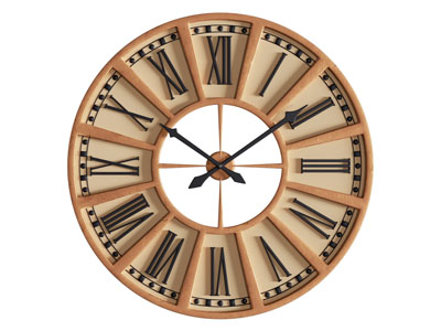 欧式罗马数字钟表3d模型 欧式罗马数字钟表