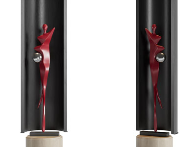 现代抽象雕塑人物摆件组合