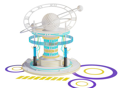 现代科技主题美陈 摆件组合 户外装置