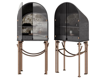 法式轻奢高脚装饰柜