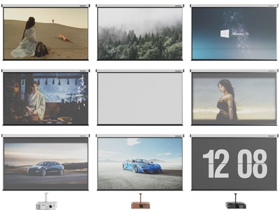 现代投影幕布 投影仪3d模型 现代投影幕布 投影仪