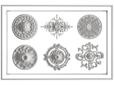 欧式雕花灯盘3d模型 欧式雕花灯盘